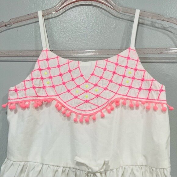 White Dress with Pink Accents size 12 - Picture 11 of 13